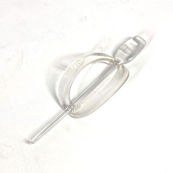 CHANEL Hair pick CC CC Mark hairpin hairpin hairpin Plastic clear - Picture 1 of 9